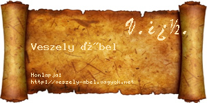 Veszely Ábel névjegykártya
